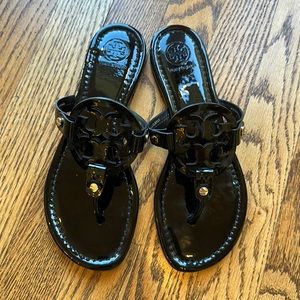 Tory Burch Miller sandal in black patent